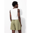 Short Large Femme - Kaki Uni Clair