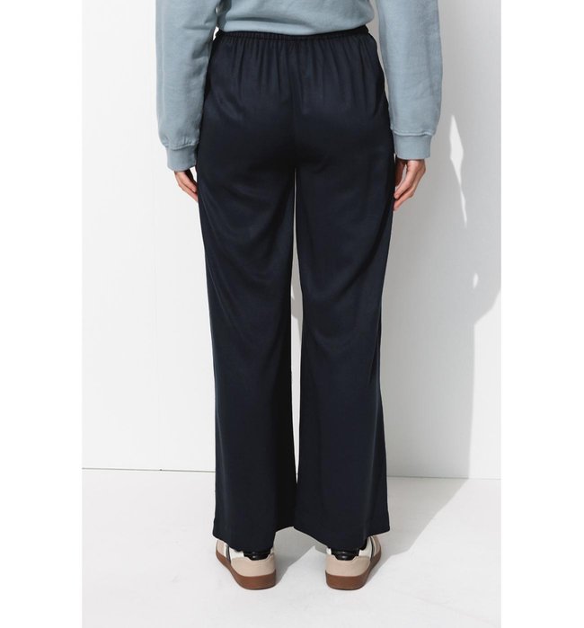 Pantalon Large et Fluide Femme - Bleu Uni Fonce