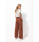 Pantalon Large et Fluide Femme - Marron Imprime