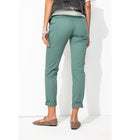 Pantalon Chino Ceinturé Femme - Gris Uni Fonce
