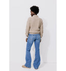 Jean Flare Seventies Femme - Jeans Uni Fonce