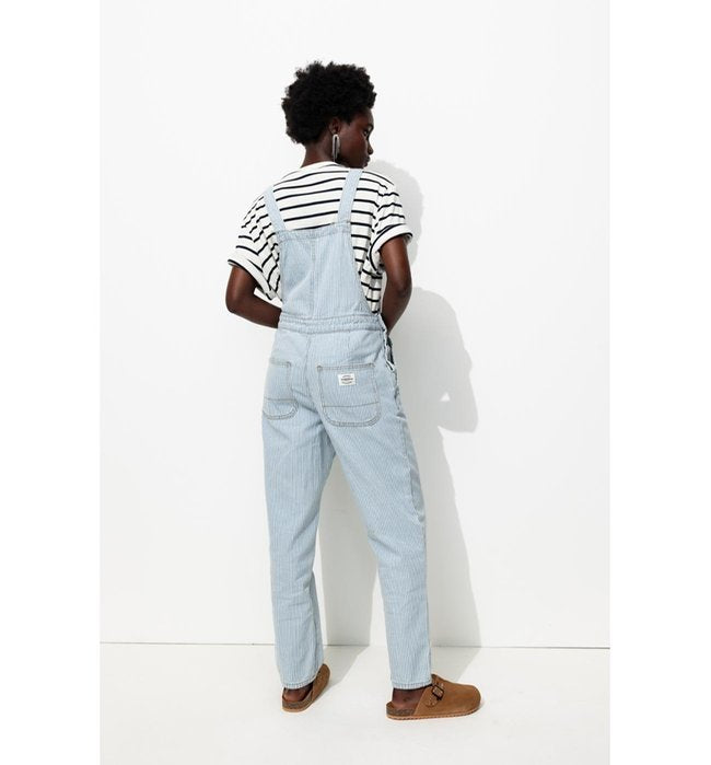 Salopette en Jean Rayé Femme - Multicolore Raye