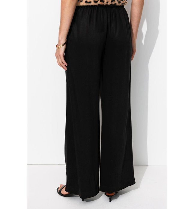 Pantalon Large Version Longue - Noir Uni Fonce