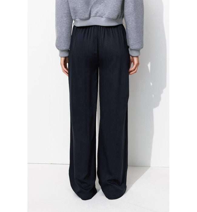Pantalon Large Version Longue - Bleu Uni Fonce