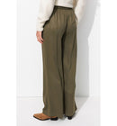 Pantalon Large Version Longue - Kaki Uni Fonce