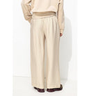 Pantalon Large Rayures Tennis - Naturel Raye