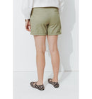 Short à Pinces + Ceinture - Kaki Uni Clair