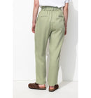 Pantalon à Pinces Taille Haute - Kaki Uni Clair