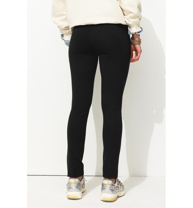Leggings en Jersey Milano - Noir Uni Fonce