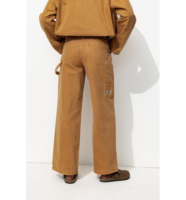 Pantalon Charpentier Femme - Grège Uni Fonce