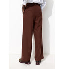 Billy Pantalon Large Femme - Rouge Uni Colore