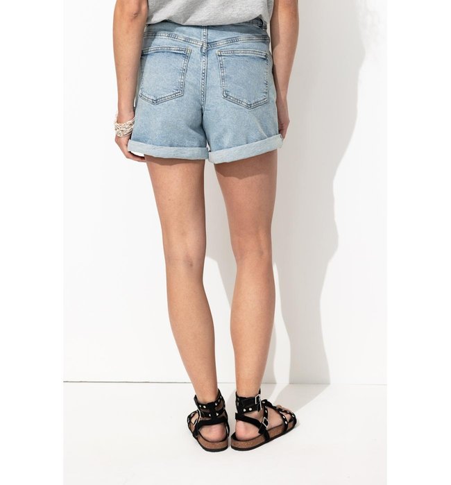 Short en Toile Femme - Jeans Uni Clair