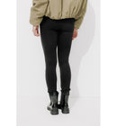 Leggings D'hiver Femme - Noir Uni Fonce