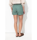 Short à Pinces Ceinturé - Gris Uni Fonce