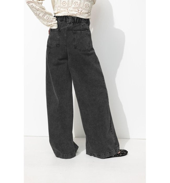 Jean Large Taille Haute Femme - Jeans Uni Clair