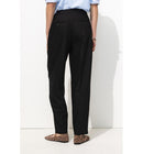 Pantalon de Tailleur Femme - Noir Uni Fonce