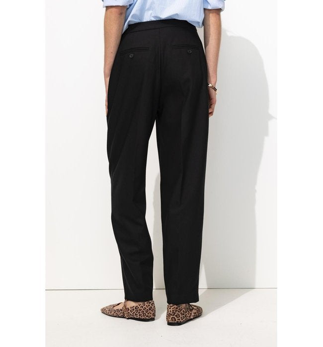 Pantalon de Tailleur Femme - Noir Uni Fonce