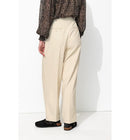 Pantalon de Tailleur Femme - Naturel Uni Clair
