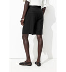 Bermuda Chic en Lyocell - Noir Uni Fonce