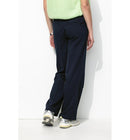 Pantalon Large Côtelé Femme - Bleu Uni Fonce
