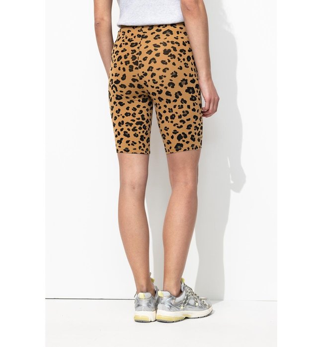 Legging "cycliste" Léopard - Marron Imprime