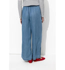 Pantalon Large Taille Haute - Jeans Uni Fonce