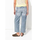 Jean Droit 7/8è Femme - Jeans Uni Clair