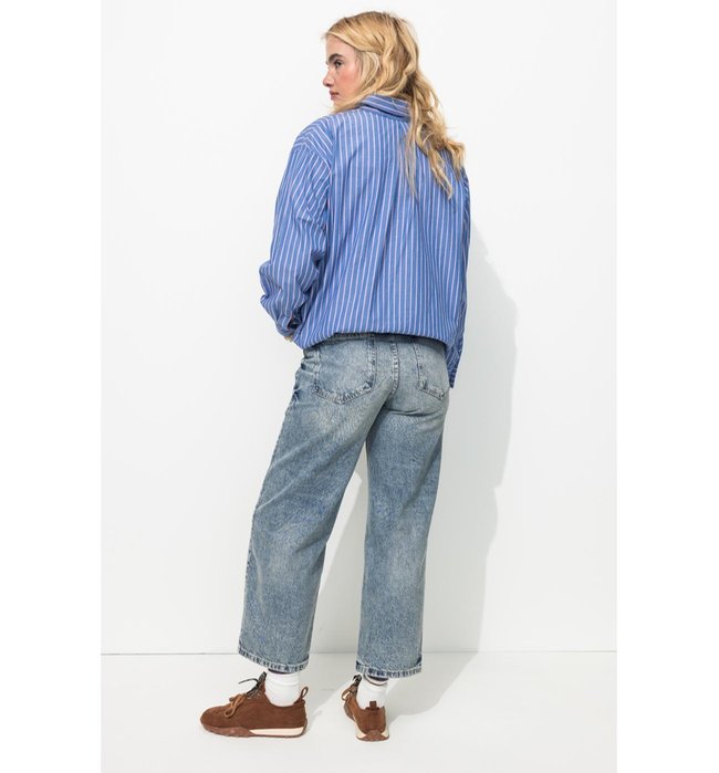 Jean Droit 7/8è Femme - Jeans Uni Fonce