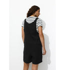 Combishort en Gaze de Coton - Noir Uni Fonce