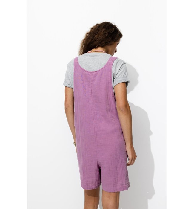 Combishort en Gaze de Coton - Violet Uni Colore