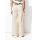Jean Large Taille Haute Femme - Naturel Uni Clair