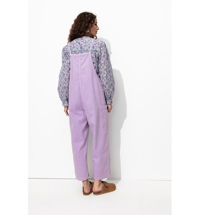 Combinaison Salopette en Jean - Violet Uni Colore