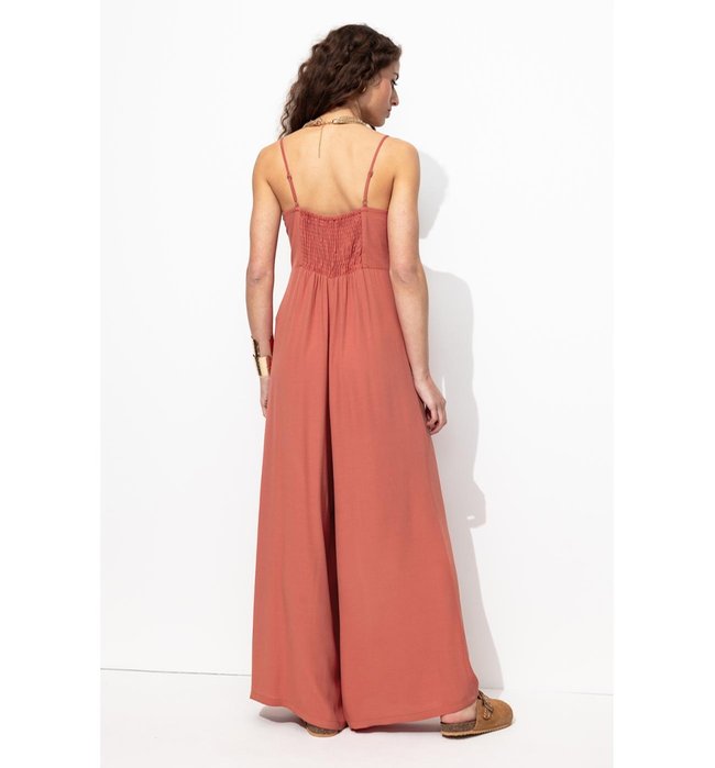 Combi-pantalon à Bretelles - Marron Uni Clair