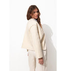 Veste Matelassée Brodée Femme - Naturel Uni Clair