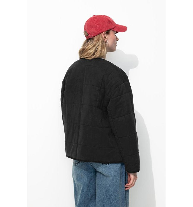 Veste Matelassée Femme - Noir Uni Fonce