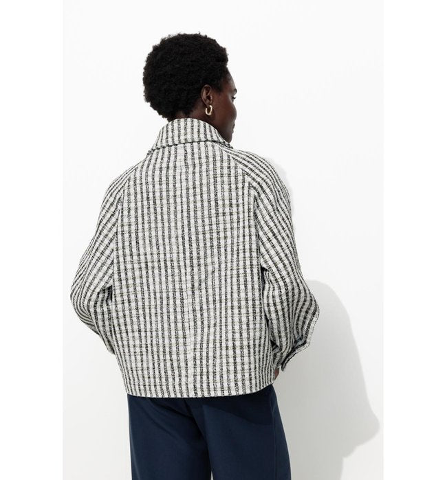 Veste Tweedée Boutonnée Femme - Multicolore Imprime