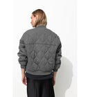 Bomber en Lyocell Matelassé - Gris Uni Fonce
