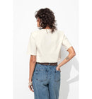 T-shirt à Épaulettes Femme - Naturel Uni Clair