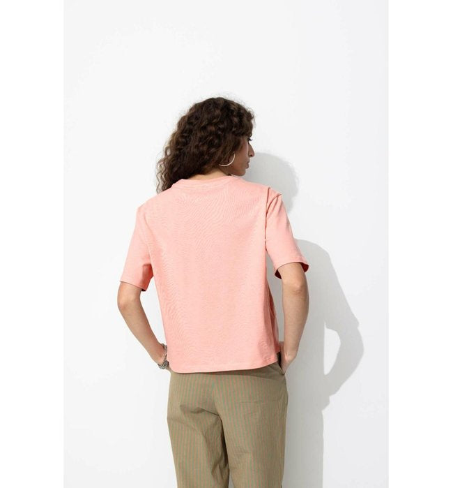 T-shirt Coeur Femme - Rose Uni Colore