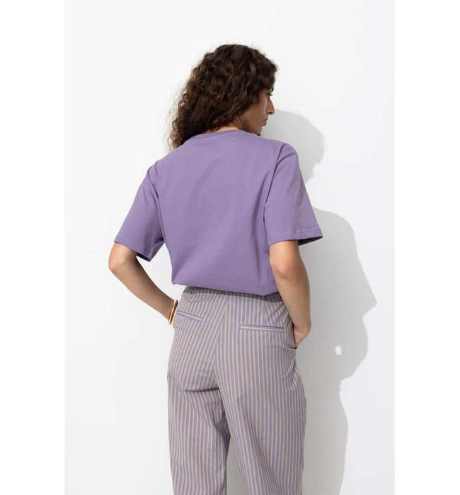 T-shirt Coeur Femme - Violet Uni Colore
