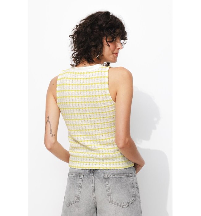 Gilet sans Manches Femme - Multicolore Raye