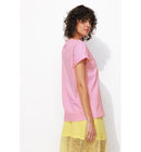 T-shirt à Message Femme - Rose Imprime