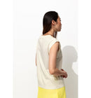 T-shirt à Écusson Femme - Naturel Uni Clair