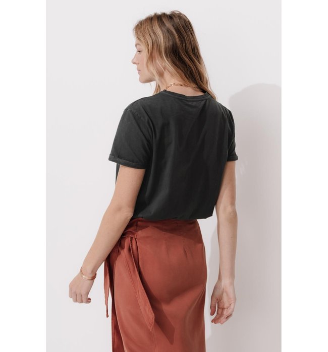T-shirt à Message Femme - Gris Imprime