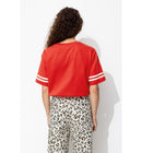 T-shirt Motif Campus Femme - Rouge Imprime