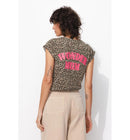 T-shirt à Message Femme - Multicolore Imprime