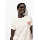 T-shirt à Message Dos Femme - Naturel Imprime