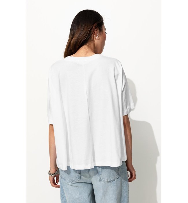 T-shirt Uni Évasé Femme - Naturel Uni Clair