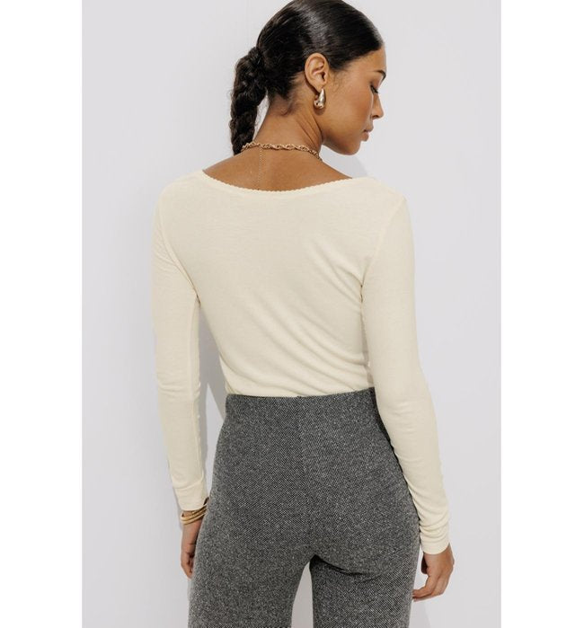 T-shirt Thermique Femme - Naturel Uni Clair