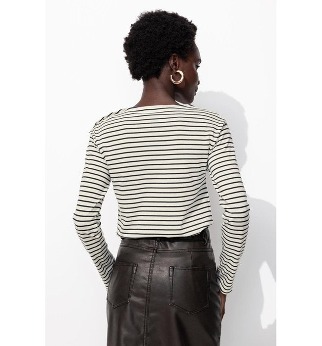 T-shirt Marinière Femme - Bleu Raye